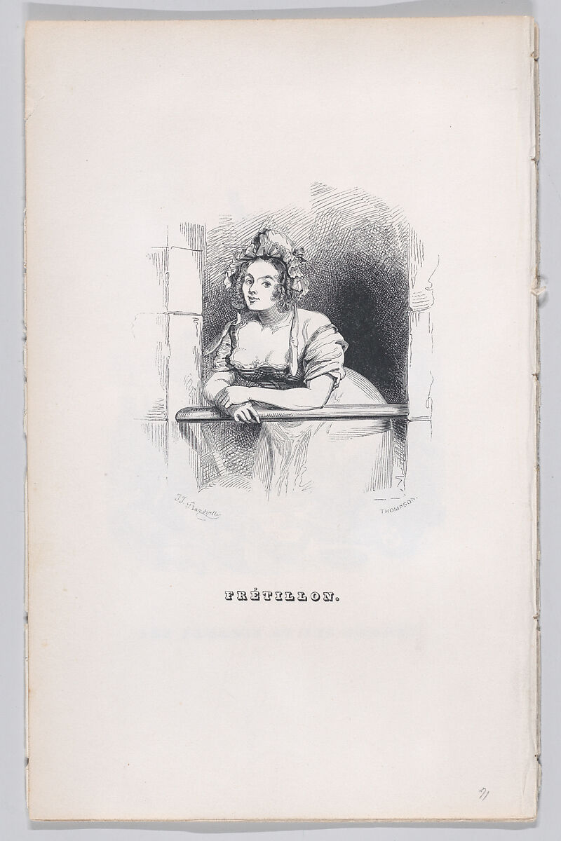 Frétillon, from "The Complete Works of Béranger", J. J. Grandville (French, Nancy 1803–1847 Vanves), Wood engraving 