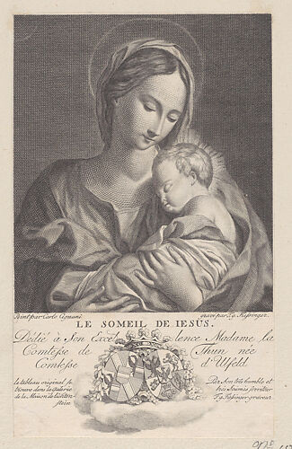 Virgin and Child, with the Christ child sleeping in her arms (Le Somiel de Jesus)