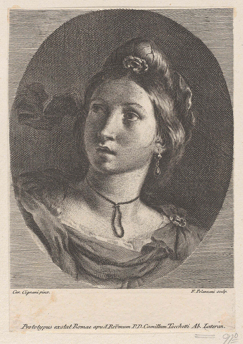 Head of a Young Woman, Francesco Polanzani (Italian, Noale near Venice 1700–after 1783 Venice (?)), Etching 