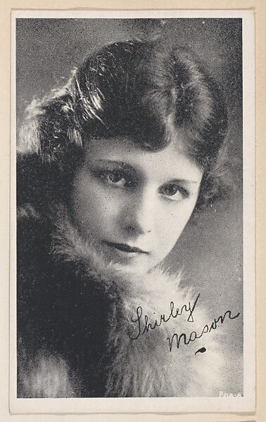 Shirley Mason from Kromo Gravure "Leading Moving Picture Stars" (W623), Kromo Gravure Photo Company, Detroit, Michigan, Commercial photolithograph 