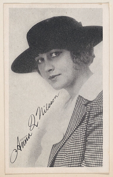 Anna Q. Nilsson from Kromo Gravure "Leading Moving Picture Stars" (W623), Kromo Gravure Photo Company, Detroit, Michigan, Commercial photolithograph 