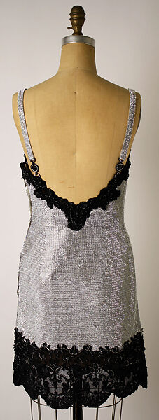 Evening dress, Gianni Versace (Italian, founded 1978), rhinestones, synthetic fiber, Italian