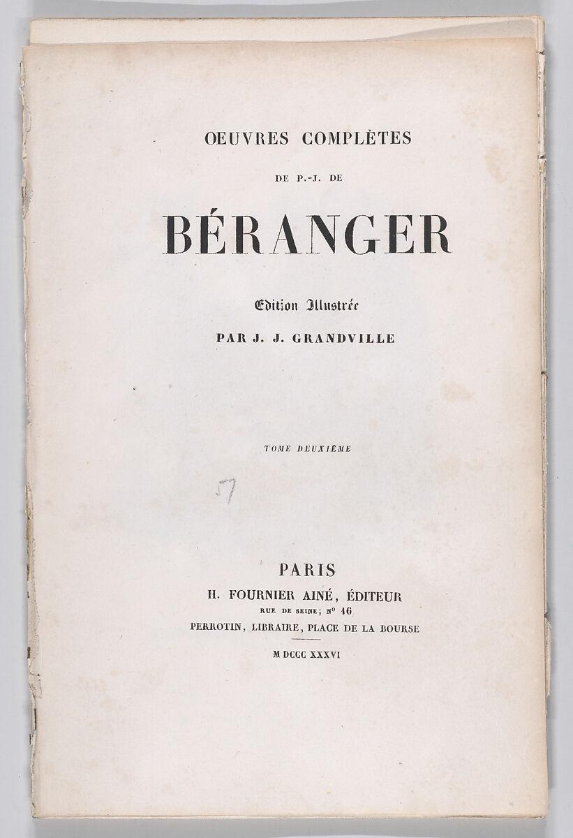 The Complete Works of P.J. de Béranger, Anonymous, French, 19th century, Letter press 