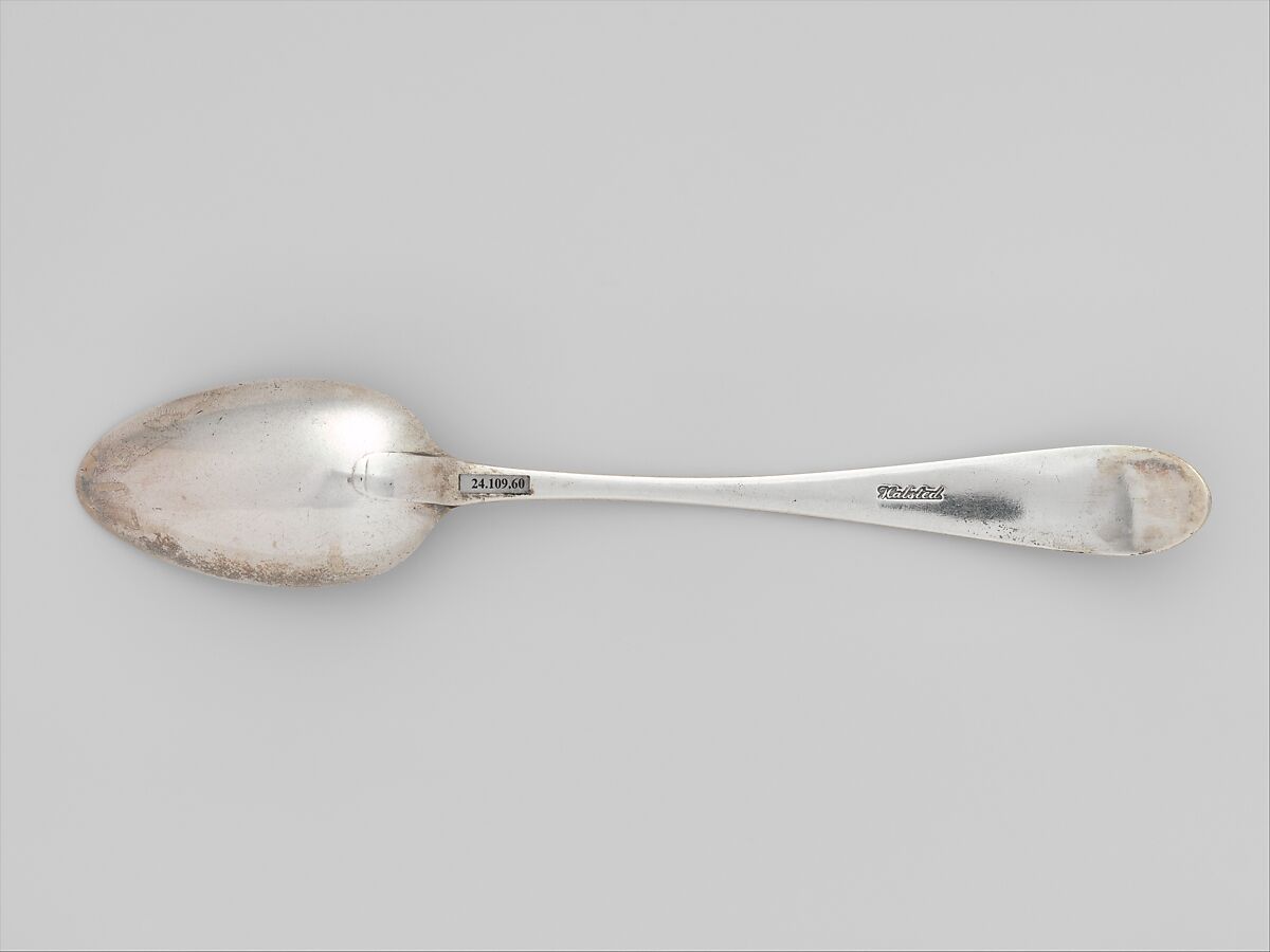 Table Spoon, Benjamin Halsted (1734–1817), Silver, American
