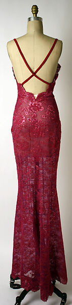 Evening dress, Gianni Versace (Italian, founded 1978), synthetic fiber, Italian