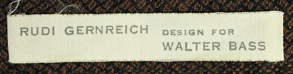 Dress, Rudi Gernreich (American (born Austria), Vienna 1922–1985 Los Angeles, California), wool, American