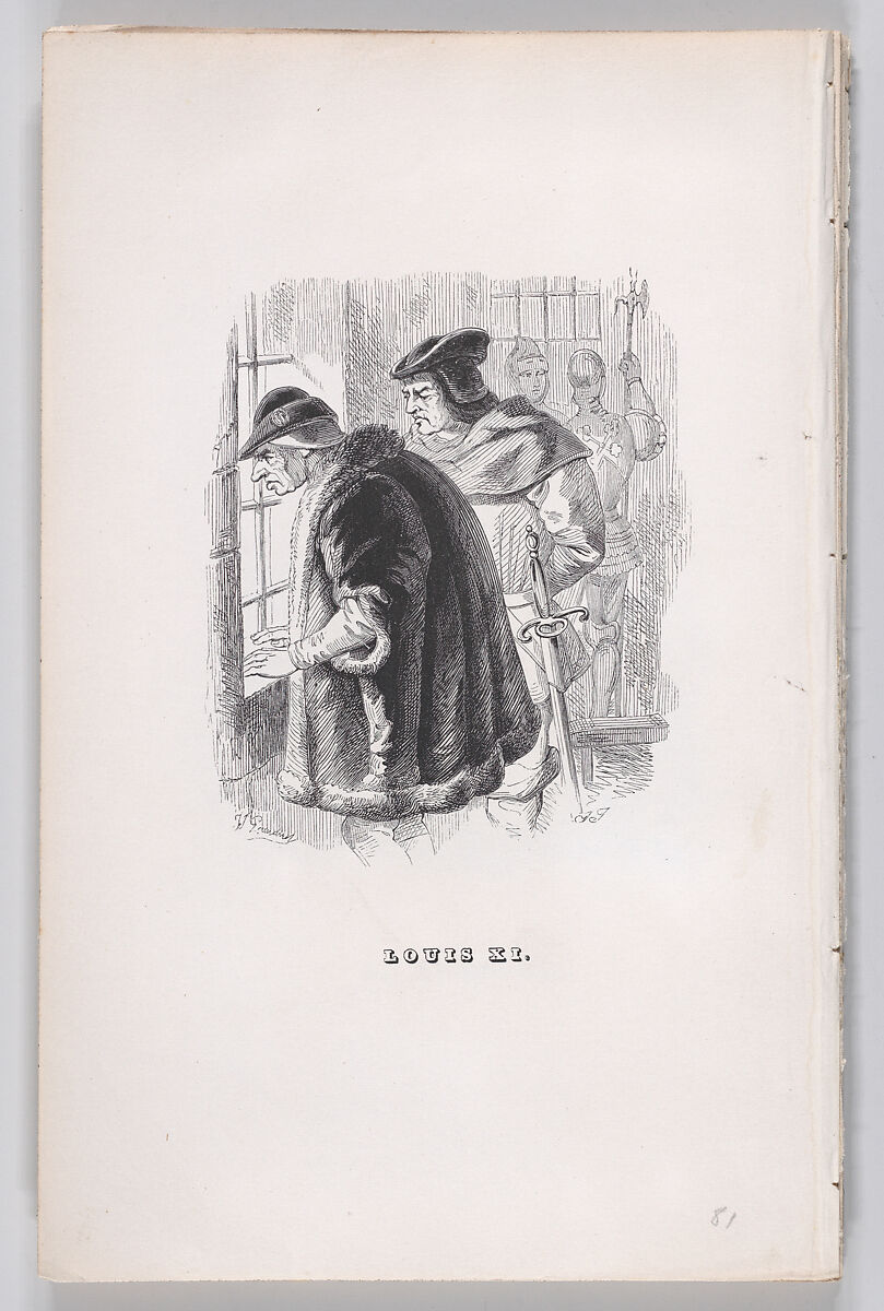 Louis XI, from "The Complete Works of Béranger", J. J. Grandville (French, Nancy 1803–1847 Vanves), Wood engraving 