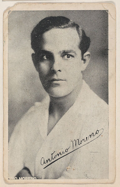 Antonio Moreno from Kromo Gravure "Leading Moving Picture Stars" (W623), Kromo Gravure Photo Company, Detroit, Michigan, Commercial photolithograph 