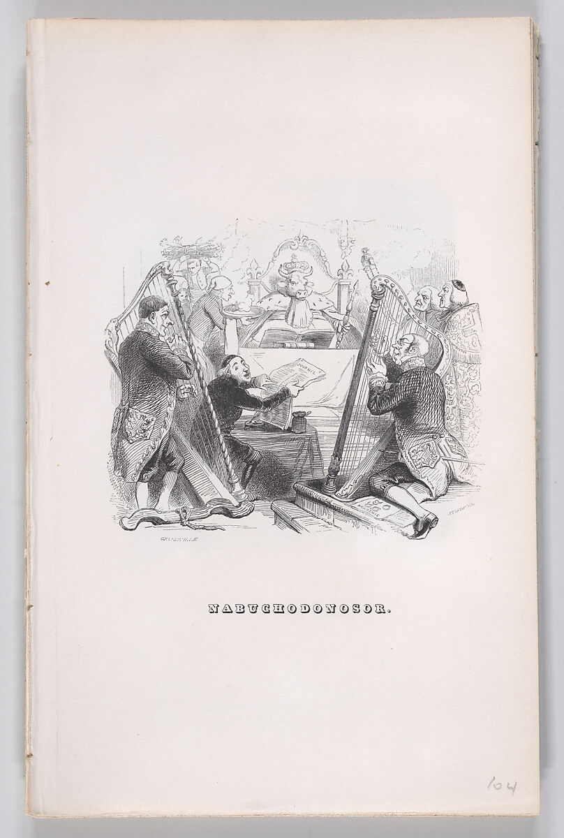 Nebuchadnezzar, from "The Complete Works of Béranger", J. J. Grandville (French, Nancy 1803–1847 Vanves), Wood engraving 