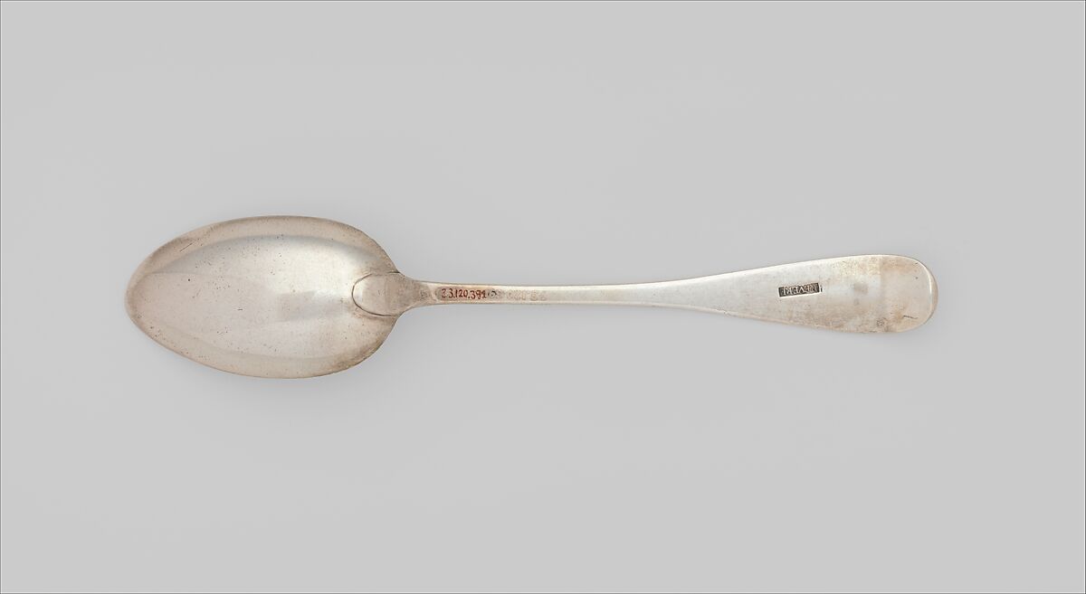Table Spoon, Paul Revere Jr. (American, Boston, Massachusetts 1734–1818 Boston, Massachusetts), Silver, American