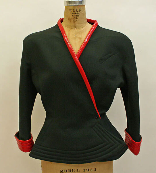 Suit, Mugler (French, founded 1974), (a) cotton, plastic (polyurethane); (b) plastic (polyurethane), French