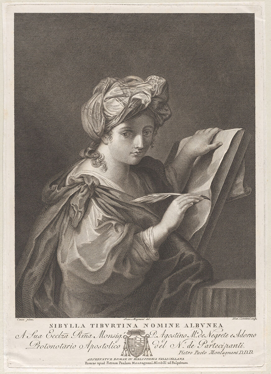 The Tiburtine Sibyl, Girolamo Carattoni (Italian, ca.1760–ca. 1809), Engraving 