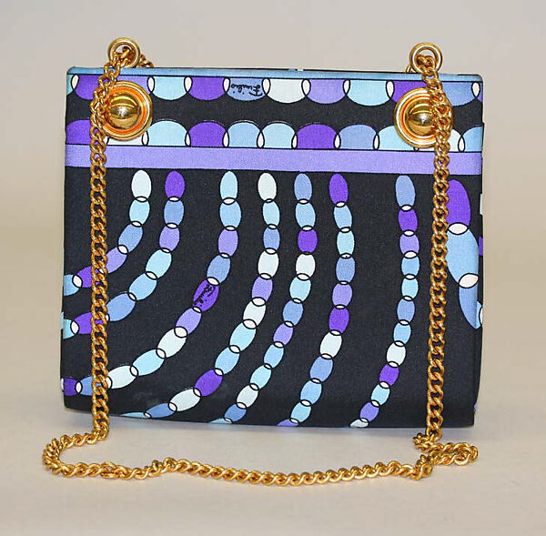 Purse, Emilio Pucci (Italian, Florence 1914–1992), silk, metal, Italian 