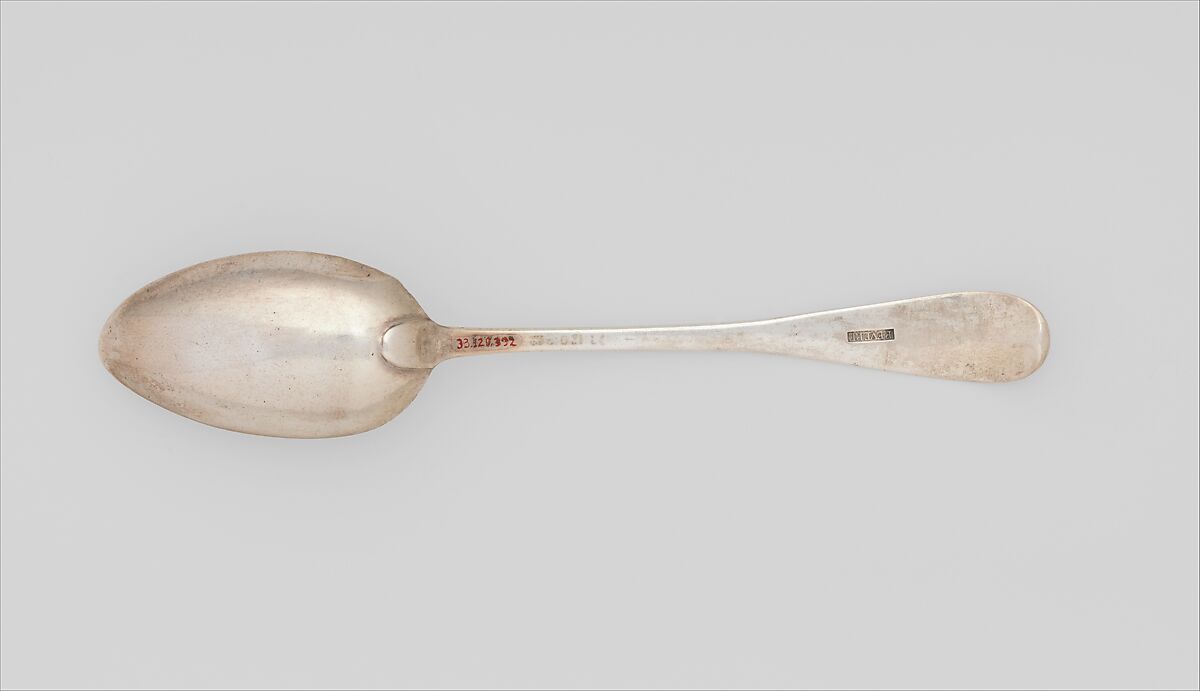 Table Spoon, Paul Revere Jr. (American, Boston, Massachusetts 1734–1818 Boston, Massachusetts), Silver, American