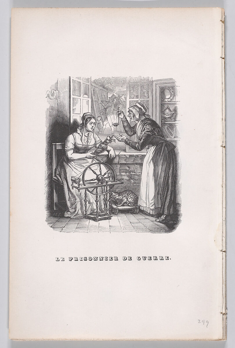 The Prisoner of War, from "The Complete Works of Béranger", J. J. Grandville (French, Nancy 1803–1847 Vanves), Wood engraving 