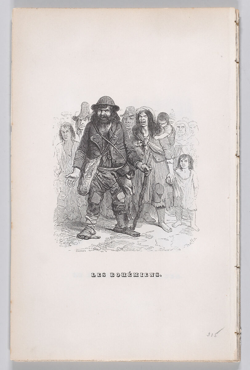 The Gypsies, from "The Complete Works of Béranger", J. J. Grandville (French, Nancy 1803–1847 Vanves), Wood engraving 