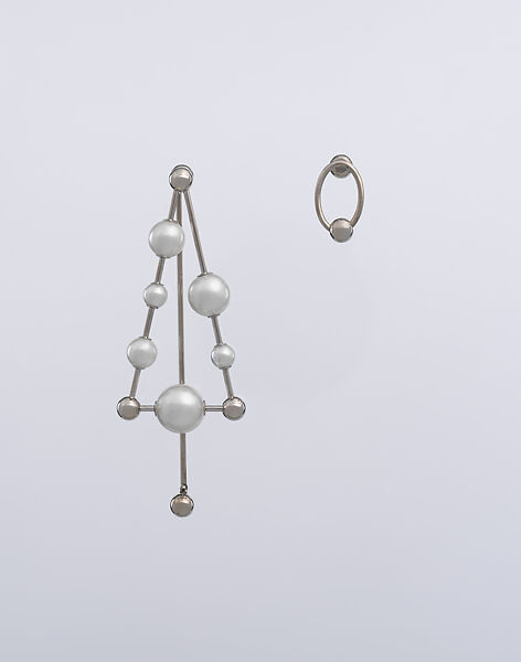 Ensemble, Burberry (British, founded 1856), (a) silk, polyester, (b, c) leather, plastic (polyurethane), metal, (d) cotton, plastic (polyvinyl chloride), (e) palladium-plated brass, plastic, (f) palladium-plated brass, (g) palladium-plated brass, (h) palladium-plated brass, British