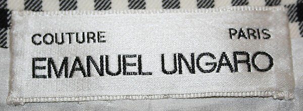 Suit, Emanuel Ungaro (French, 1933–2019), (a, b) wool, silk; (c) silk, French