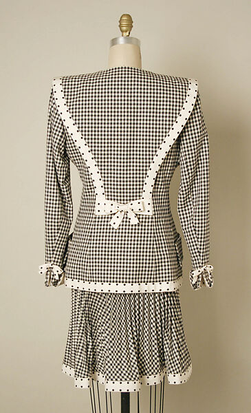 Suit, Emanuel Ungaro (French, 1933–2019), (a, b) wool, silk; (c) silk, French