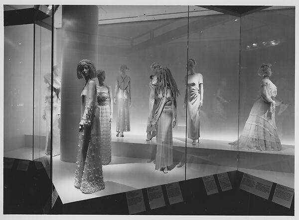 Evening ensemble, Ralph Lauren (American, born 1939), (a) silk; (b,c) crocodile leather, American