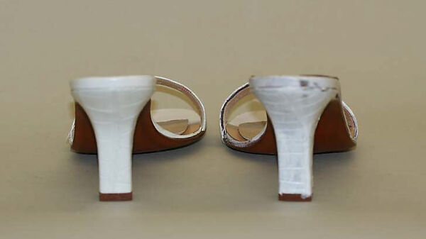 Evening ensemble, Ralph Lauren (American, born 1939), (a) silk; (b,c) crocodile leather, American