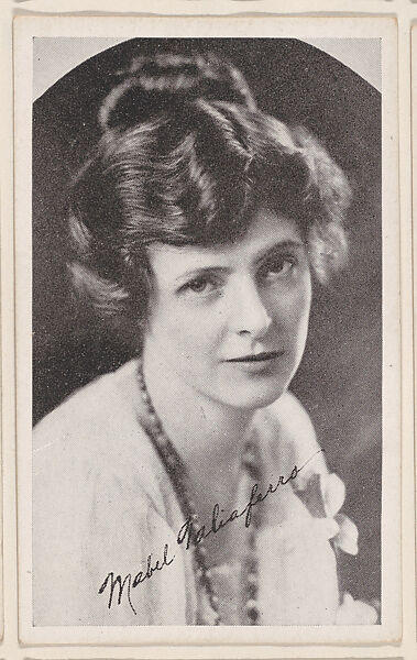 Mabel Taliaferro from Kromo Gravure "Leading Moving Picture Stars" (W623), Kromo Gravure Photo Company, Detroit, Michigan, Commercial photolithograph 