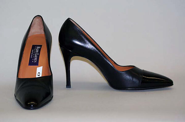 Ensemble, Ralph Lauren (American, born 1939), (a,b) wool; (c) cotton; (d,e) synthetic fiber; (f) silk; (g,h) leather, plastic (vinyl), American