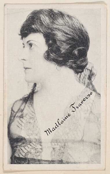Madlaine Traverse from Kromo Gravure "Leading Moving Picture Stars" (W623), Kromo Gravure Photo Company, Detroit, Michigan, Commercial photolithograph 