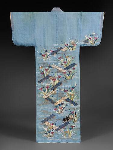 Summer Robe (Katabira) with Irises at Yatsuhashi