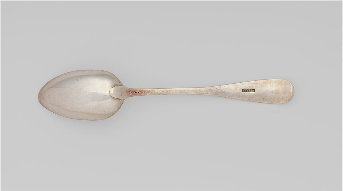 Table Spoon, Paul Revere Jr. (American, Boston, Massachusetts 1734–1818 Boston, Massachusetts), Silver, American