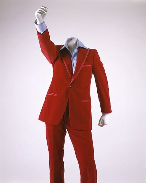 Suit, Gucci (Italian, founded 1921), (a–c) cotton; (d,e) reptile skin, Italian