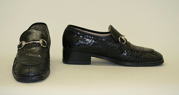 Suit, Gucci (Italian, founded 1921), (a–c) cotton; (d,e) reptile skin, Italian