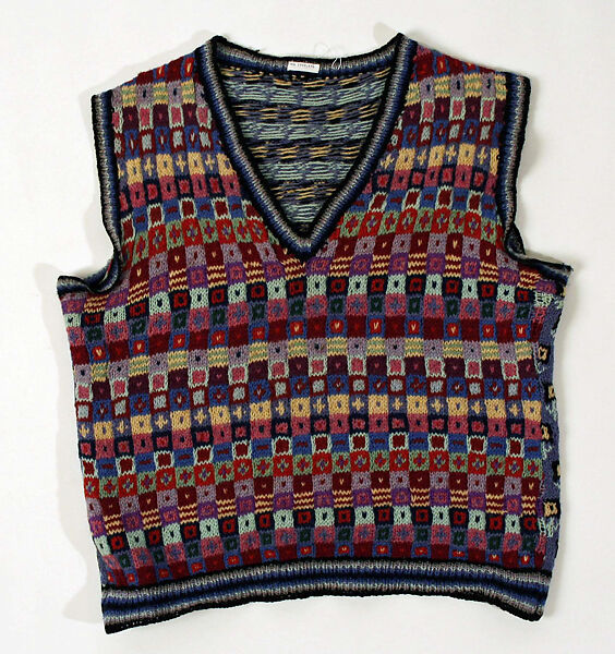 Sweater vest, Kaffe Fassett (British, born United States), wool, British 