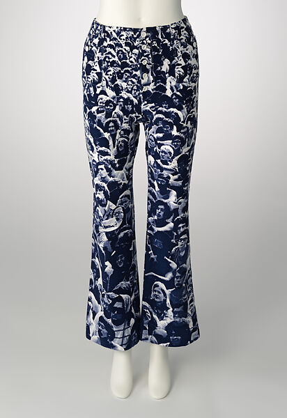 Trousers, for textile design Baron Wolman (American, born 1937), cotton, plastic, American 