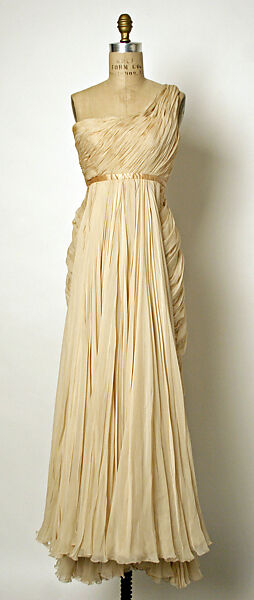 Evening dress, Jean Dessès (French (born Egypt), Alexandria 1904–1970 Athens), silk, French 