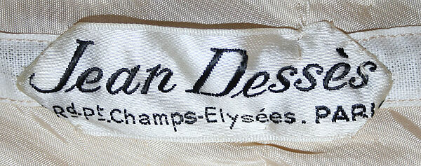 Evening dress, Jean Dessès (French (born Egypt), Alexandria 1904–1970 Athens), silk, French