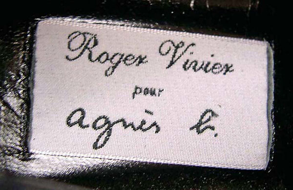 Shoes, Agnès b. (French, founded 1975), leather, elastic, plastic, silk, French