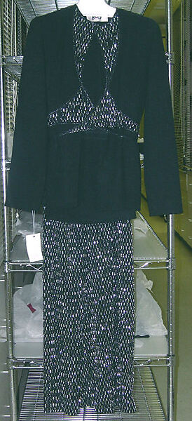 Evening ensemble, Geoffrey Beene (American, Haynesville, Louisiana 1927–2004 New York), wool, synthetic fiber, American