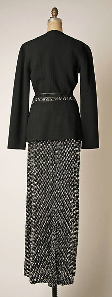 Evening ensemble, Geoffrey Beene (American, Haynesville, Louisiana 1927–2004 New York), wool, synthetic fiber, American