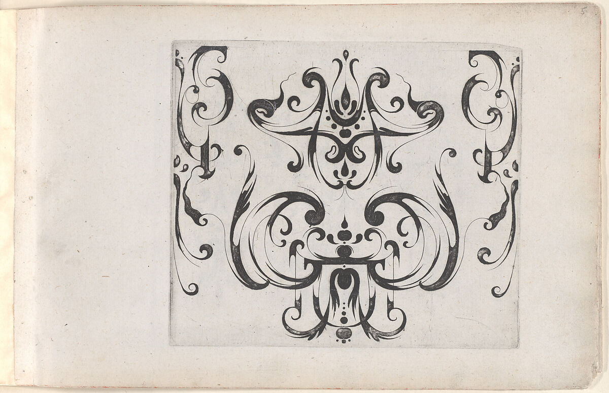 Plate from "Grateske voer golt smeden Schrijnwerkers Ende andere des nodich hebbende", Meinert Gelijs (Dutch, active ca. 1610–1630), Blackwork 