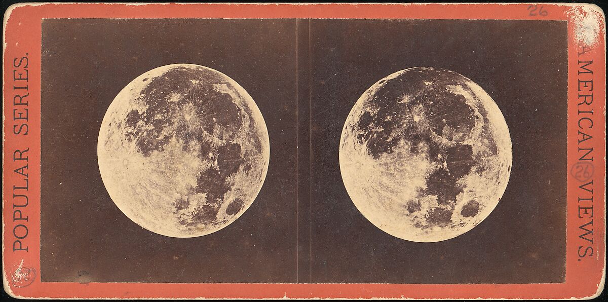 Full Moon: The Left Hand Moon was Photographed June 2nd, 1871. The Right Hand Moon was Photographed Aug. 29, 1871, Lewis Morris Rutherfurd (American, New York 1816–1892 Tranquility, New Jersey), Albumen silver print 