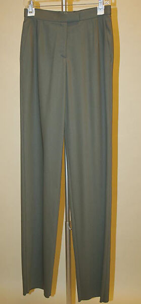 Ensemble, Calvin Klein, Inc. (American, founded 1968), (a) rayon; (b) wool, American