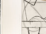 Where the Ceiling Meets the Floor, Dan Rizzie (American, born 1951), Etching and drypoint on chine collé