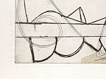 Where the Ceiling Meets the Floor, Dan Rizzie (American, born 1951), Etching and drypoint on chine collé