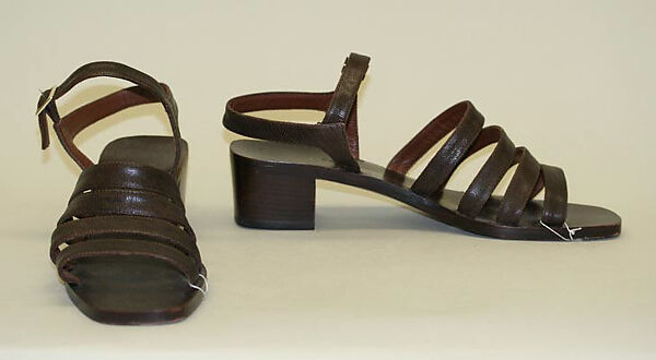 Ensemble, Calvin Klein, Inc. (American, founded 1968), (a–c) linen; (d,e) leather, American