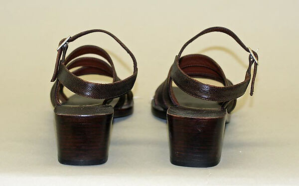 Ensemble, Calvin Klein, Inc. (American, founded 1968), (a–c) linen; (d,e) leather, American