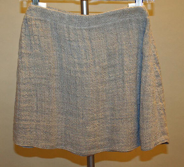 Ensemble, Calvin Klein, Inc. (American, founded 1968), (a–c) linen; (d,e) leather, American