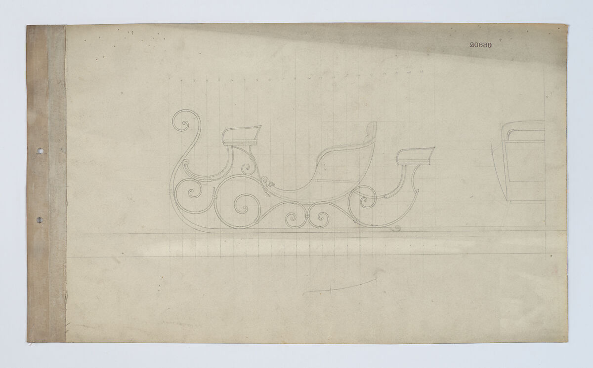 Victoria Sleigh  #20680, Brewster &amp; Co. (American, New York), Graphite