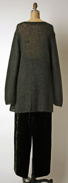 Ensemble, Calvin Klein, Inc. (American, founded 1968), (a) mohair, nylon, wool; (b) rayon, silk, American