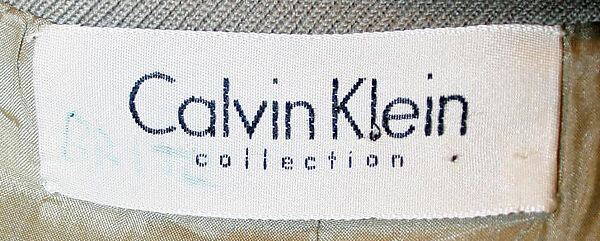 Ensemble, Calvin Klein, Inc. (American, founded 1968), (a–c) wool; (d) silk, lycra; (e,f) suede, American